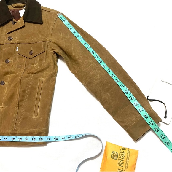 Filson x Levi's Tin Cloth Oil Trucker Jacket Sz S - Picture 11 of 15